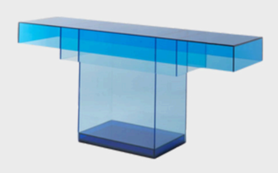 Gelo Acrylic Console (blue / Bronze Acrylic)