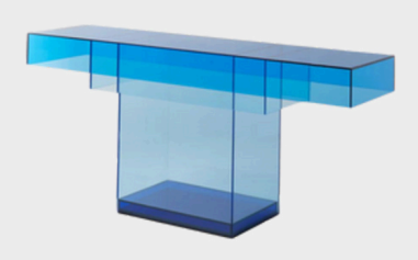 Gelo Acrylic Console (blue / Bronze Acrylic)