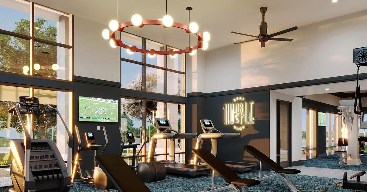 Elegant, modern, and designed to impress. ✨ Our custom lighting fixtures at Era Apartments in Denton, TX create a warm and inviting atmosphere, blending soph…