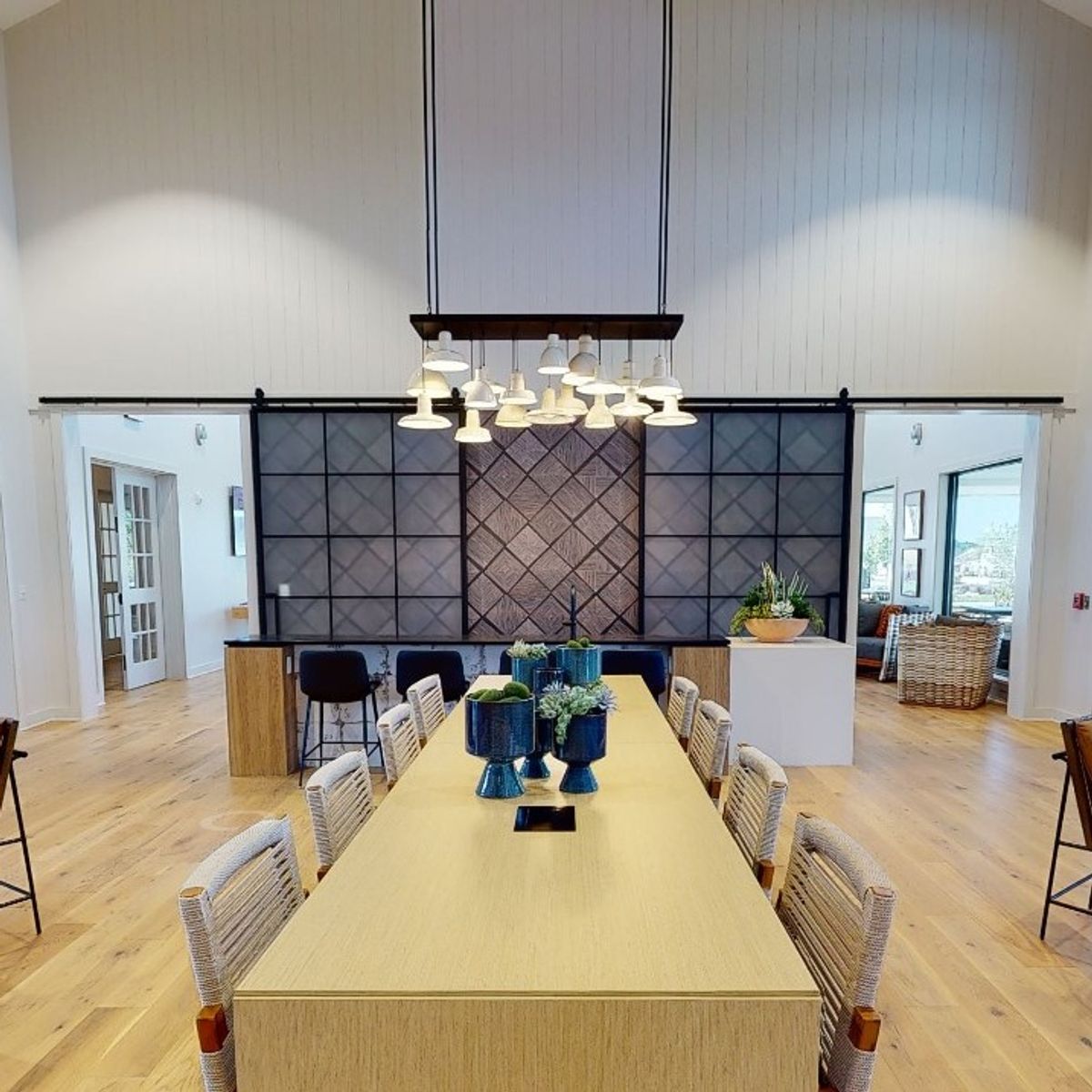 Our ceiling fixtures add a warm, contemporary welcome to the lobby of Regency Waterside in Ambler, PA. Designed with clean lines and upscale materials, these…