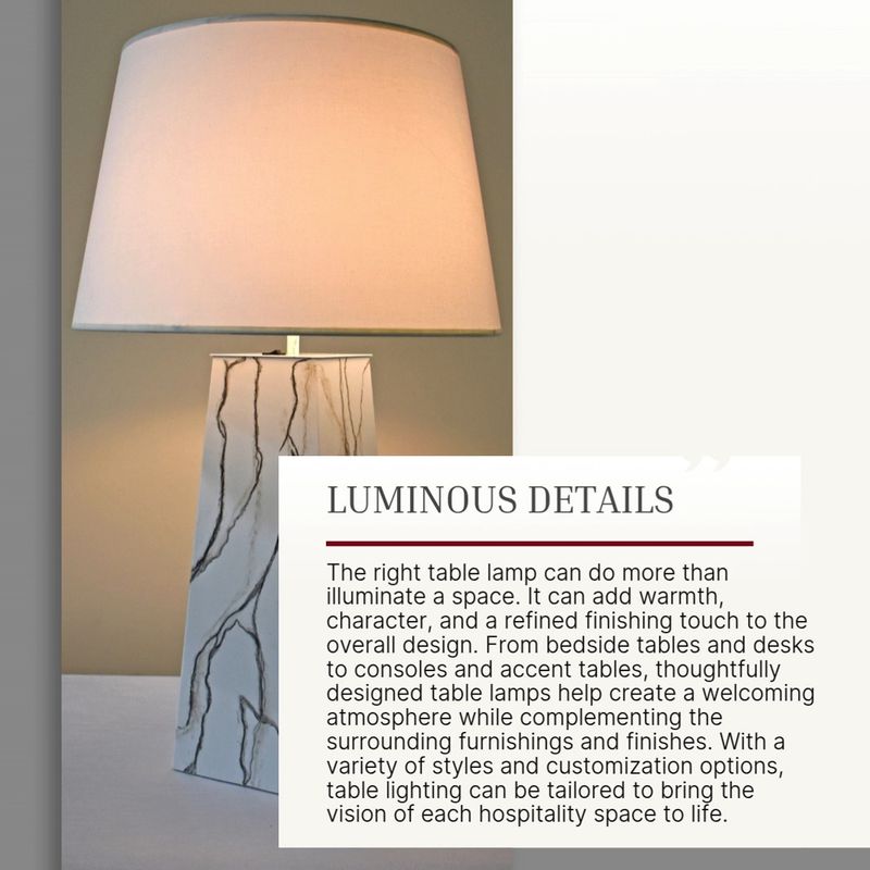 Luminous Details
The right table lamp can do more than illuminate a space. It can add warmth, character, and a refined finishing touch to the overall design…