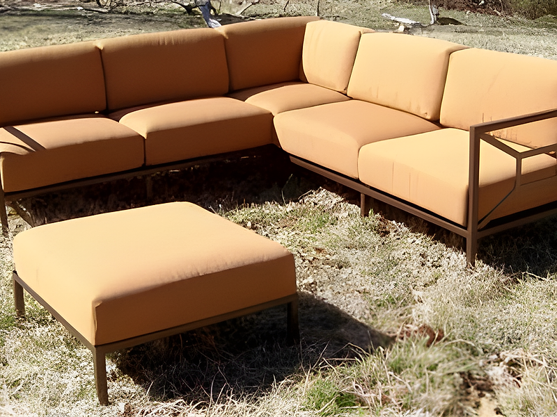 Tuxedo Series — Two Arm Sectional, Ottoman
