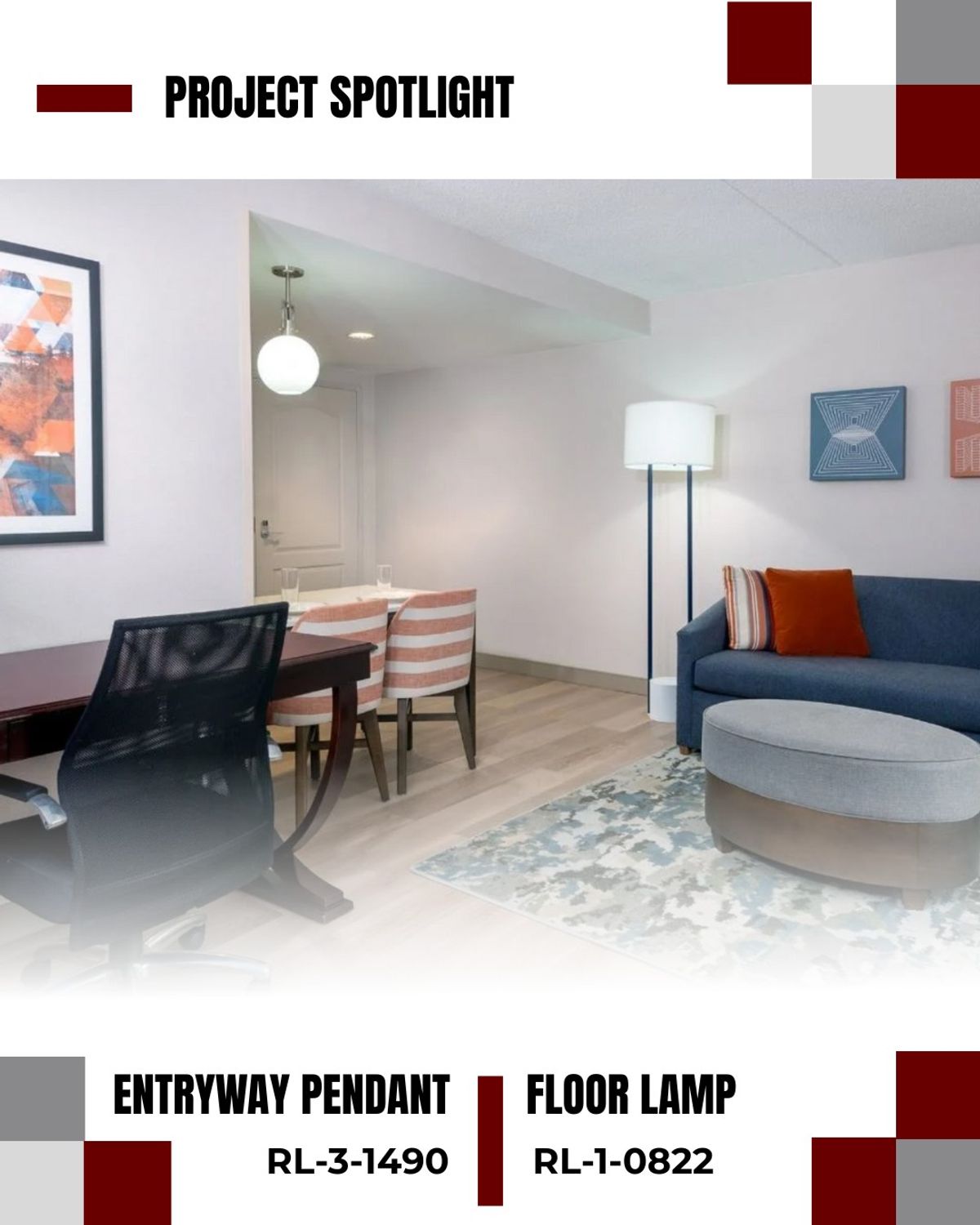 ✨ Project Spotlight ✨
We loved partnering on this custom lighting package for Homewood Suites by Hilton in Canton, MA. This tailored collection of guestroom…