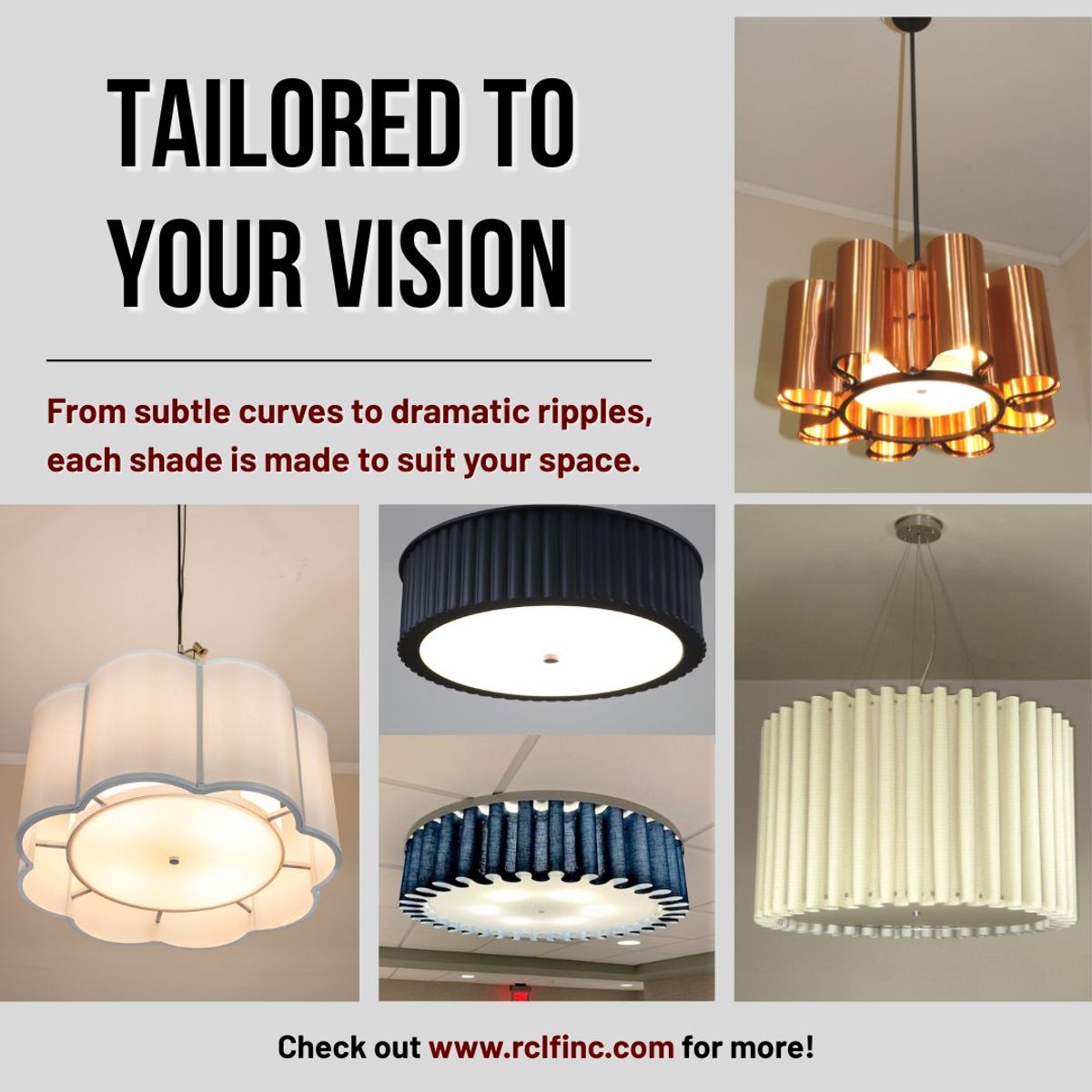 Custom textures. Custom finishes. Custom everything.

Our ripple and wavy shades are completely tailored to your project’s aesthetic and needs—from the mater…