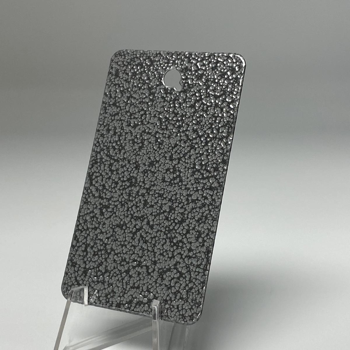 Silver Hammerstone powder-coat swatch
