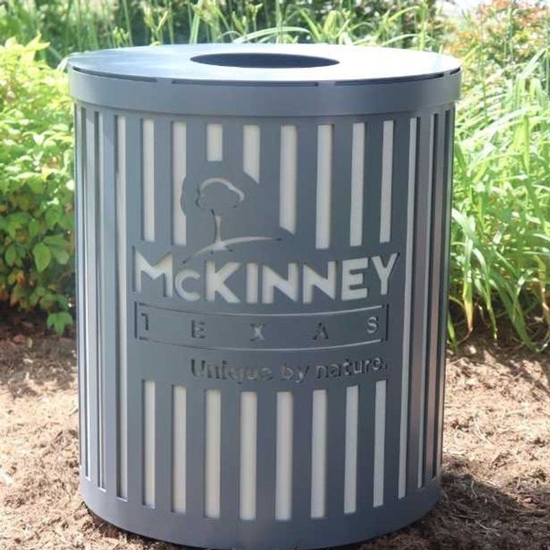 Custom Trash Receptacle
TR-1938-SM McKinney
Outer Powder Coat: RAL 7012 Matte Basalt Grey
Inner Liner Powder Coat: Beige Texture