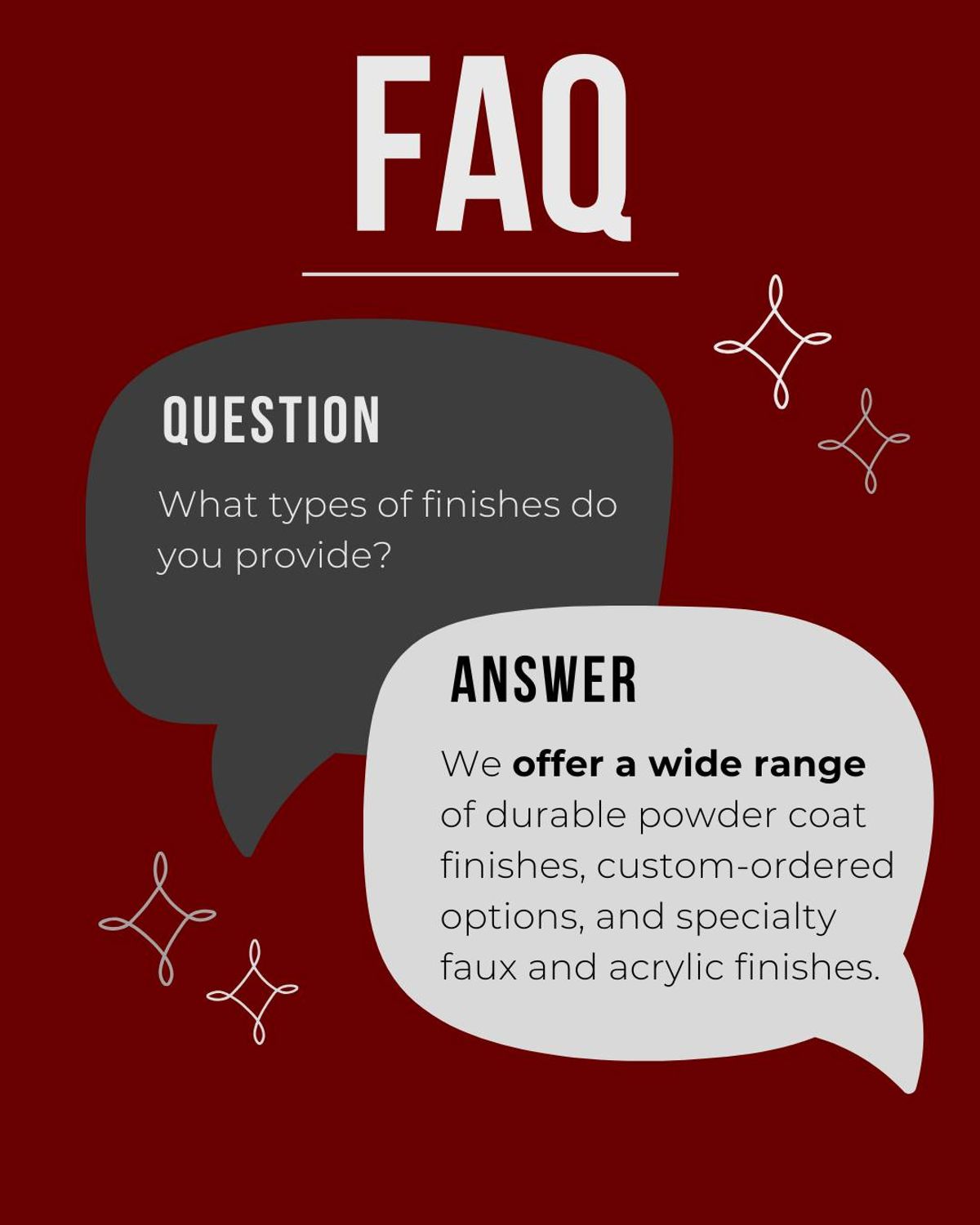 You’ve got questions—we’ve got answers. 🙌
From production timelines to finish options and sample availability, we’re here to make your custom lighting exper…