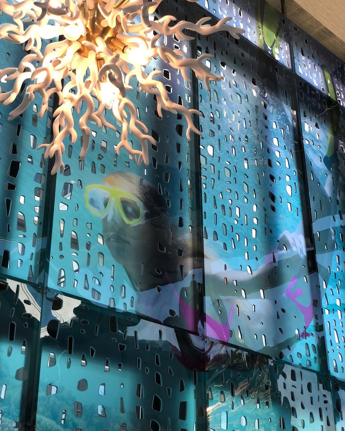 Fins Up! Aquatic Architectural Panels
RF-S-0011
17’-8” W x 18’-2.5” H x 2” Square Tubing Frame 
Architectural Bronze Powder Coat

#RCLFinc #MadeinUSA