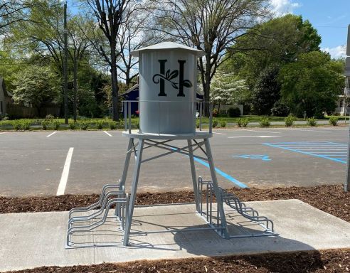 Town Water Tower Bike Rack