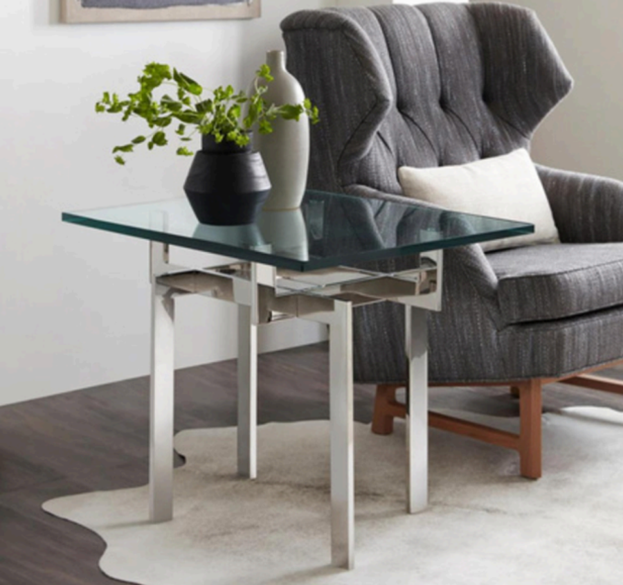 Zig-zag Square Lamp Table