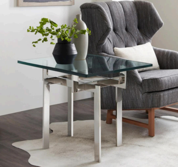 Zig-zag Square Lamp Table
