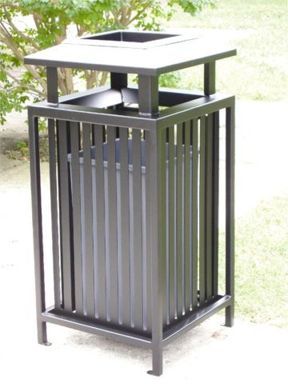 Four Square Trash Receptacle
