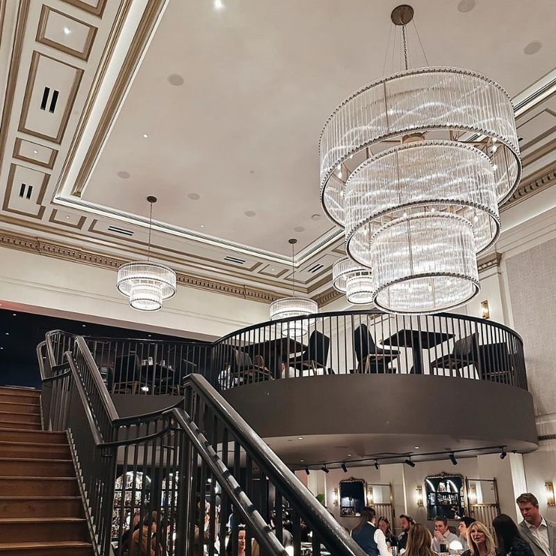Fine dining with a side of sparkle. ✨
At 9 Prime Steakhouse in West Chester, PA, rich velvet drapes, warm wood tones, and dramatic architectural details crea…