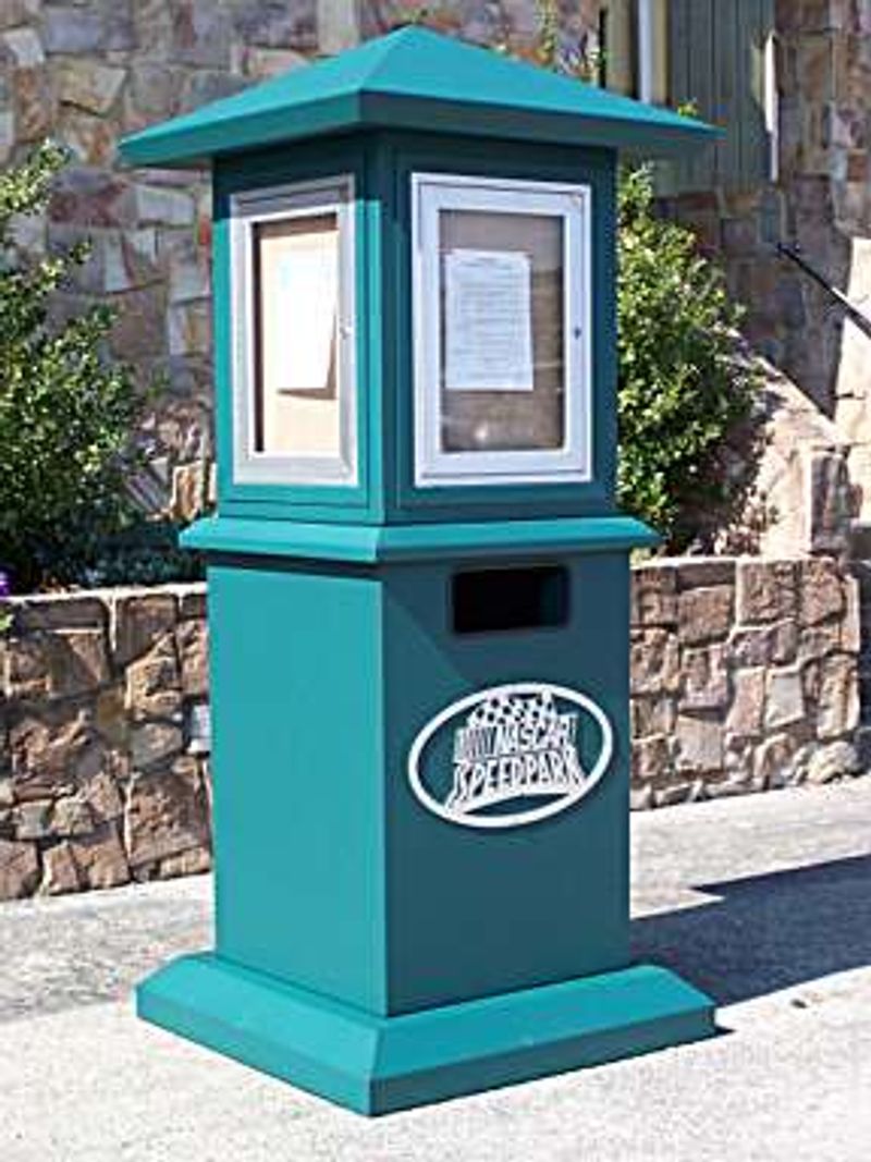 Kiosk with Trash Receptacle