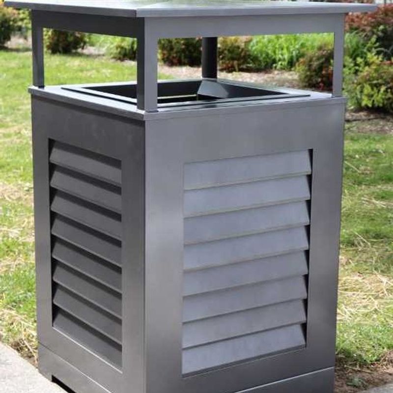 Custom Towel Receptacle
Made in the USA
RF-T-0009-HCC
30" Square x 45-1/2"H
Gunmetal Powder Coat