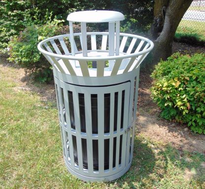 Fanned Trash Receptacle