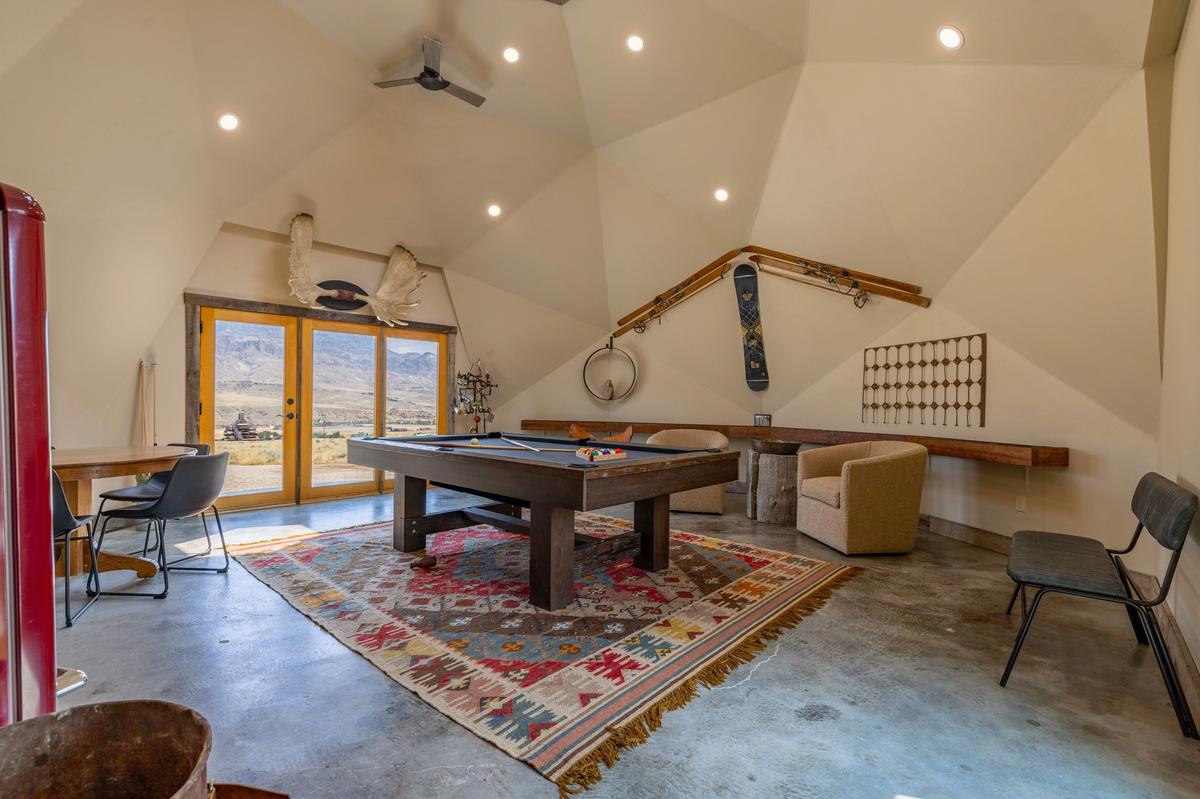 Game room in Dome House.