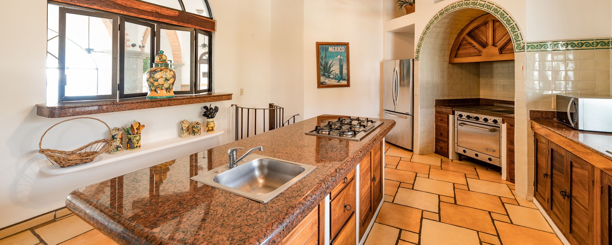 Kitchen at a Huatulco vacation rental