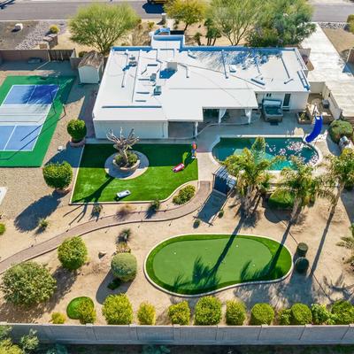 Aerial view of Pickleball in Paradise.
