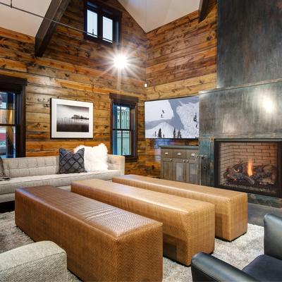 Open living space in Abode at Big Moose Yacht Club.