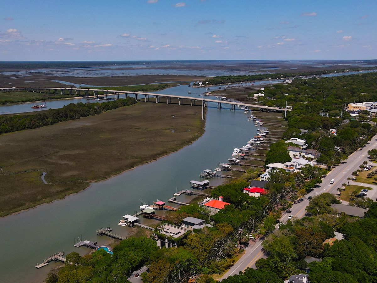 Aerial View of Isle of Palms Connector Over Intercoastal Waterway