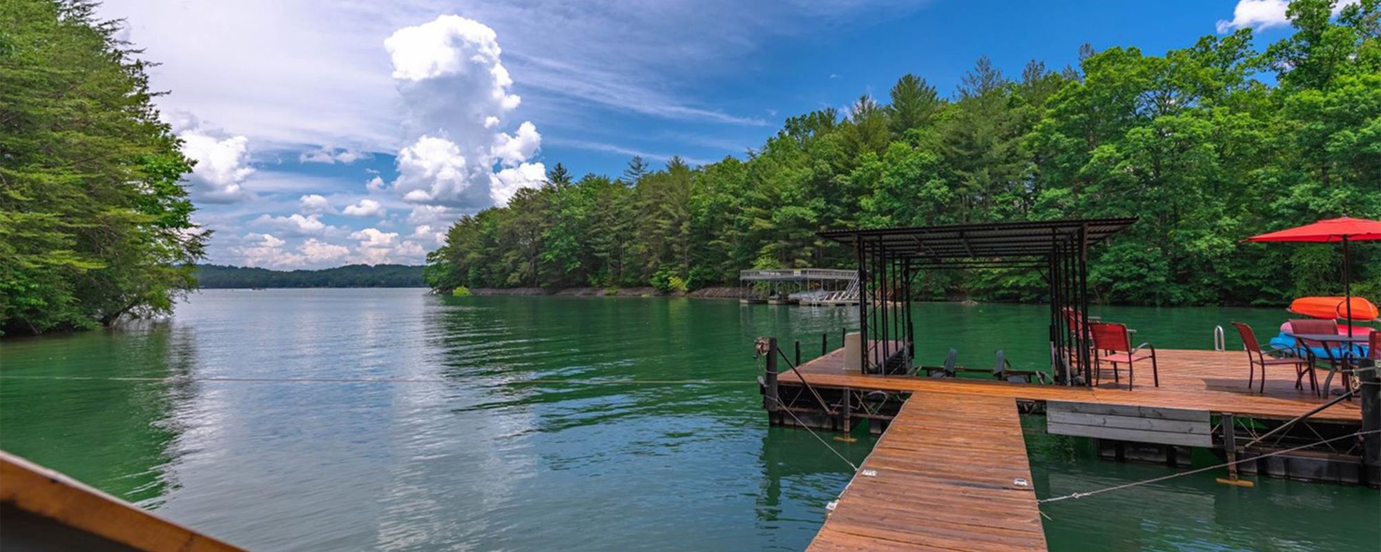 View of Dock on Lake Blue Ridge Georgia 