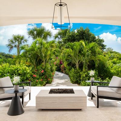 Outdoor living in a Turks and Caicos vacation rental.