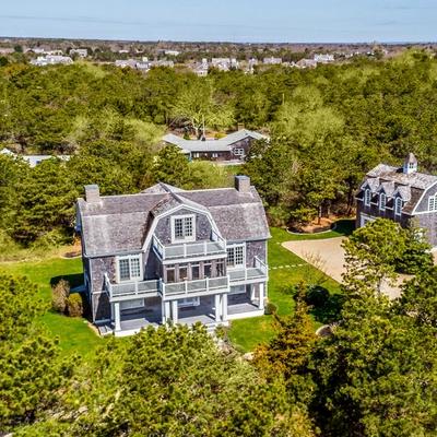Aerial view of a Martha's Vineyard vacation rental.