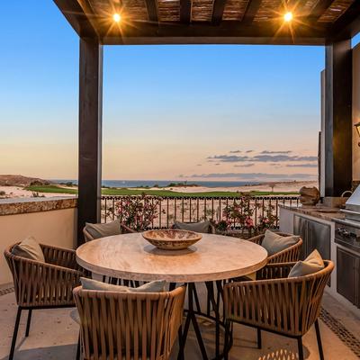 Outdoor dining space in a Los Cabos vacation rental.