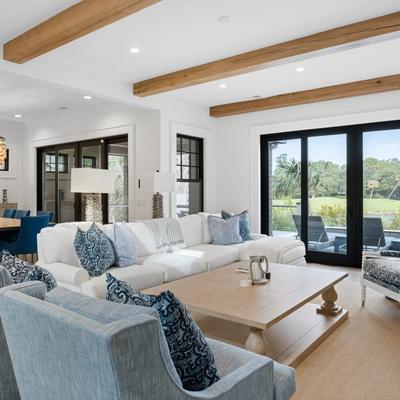 Living room of a Kiawah Island vacation home.