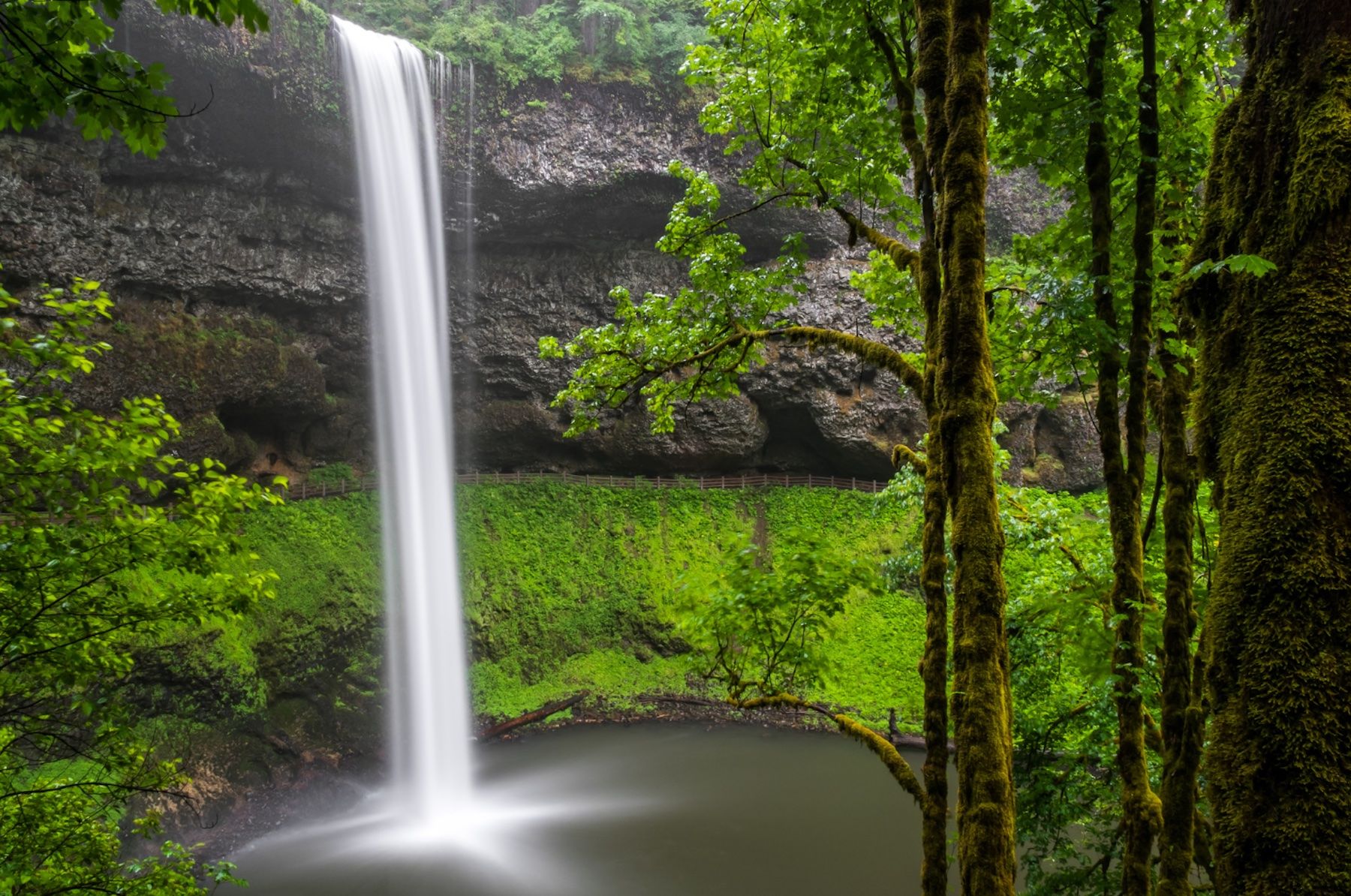 South Falls Waterfall in Silver Lake State Park - Willamette Valley Oregon