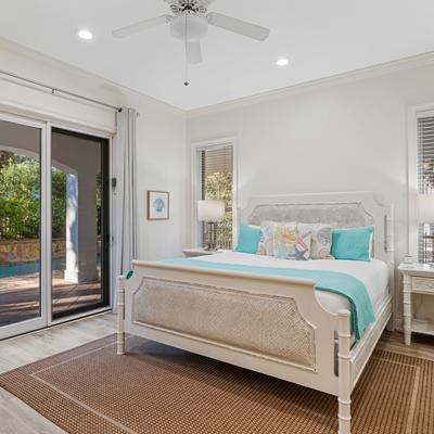 Primary bedroom in Hog Heaven.