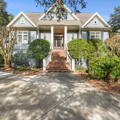 Exterior view of a vacation rental home on Kiawah Island.