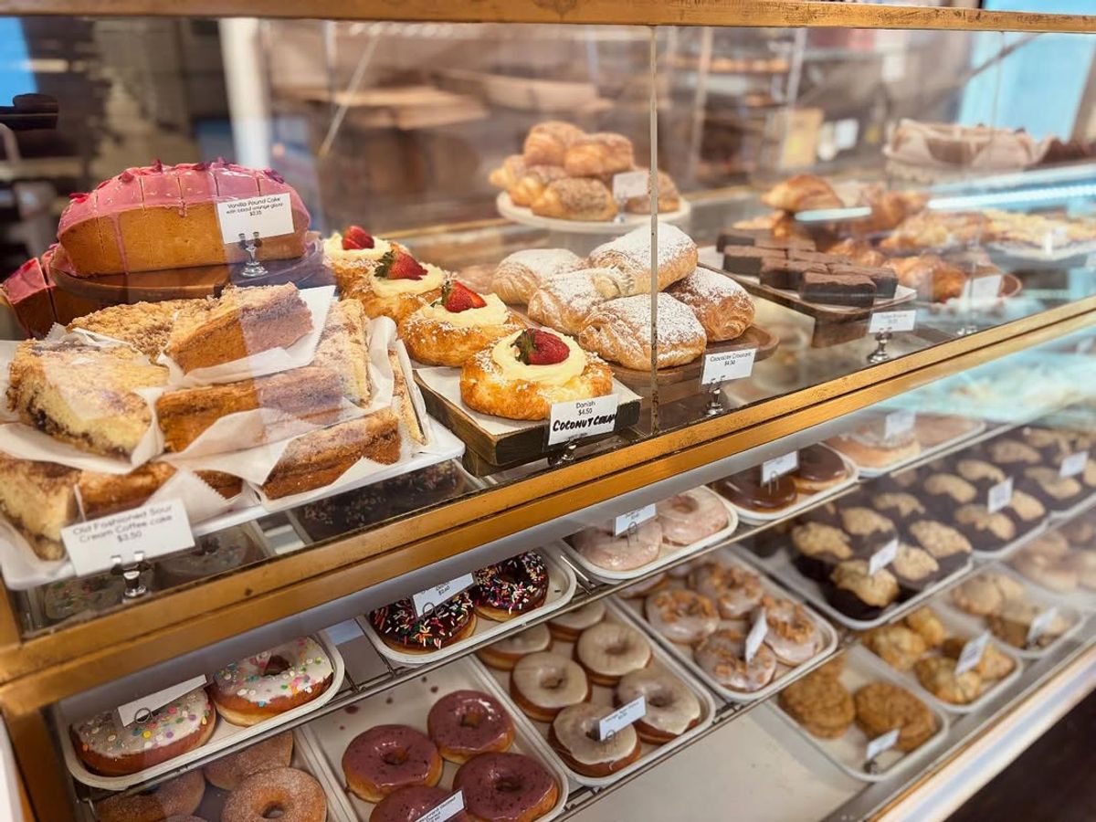 A bakery case overflows with fresh pastries, donuts, and cakes, tempting visitors with homemade sweetness. Black Currant Bakehouse is a local favorite for coffee, treats, and morning bites.