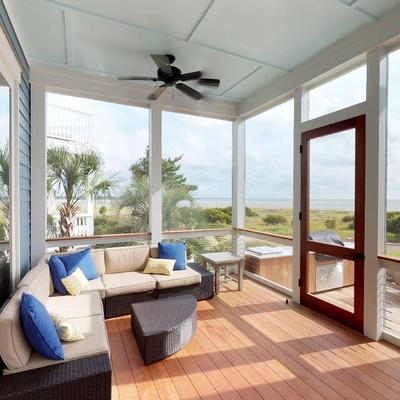 View from the screened porch at a Wild Dunes vacation rental