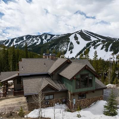 Front of house and mountain