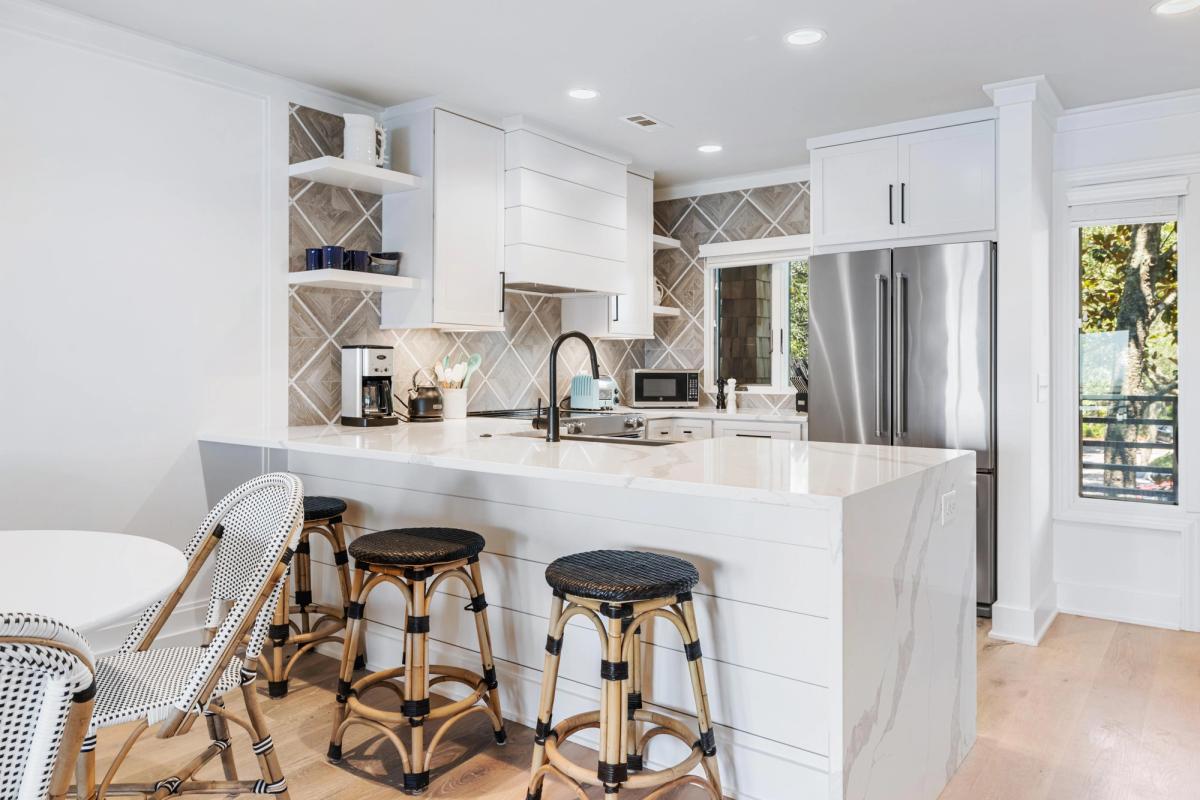 Kitchen in a vacation rental on Kiawah Island.