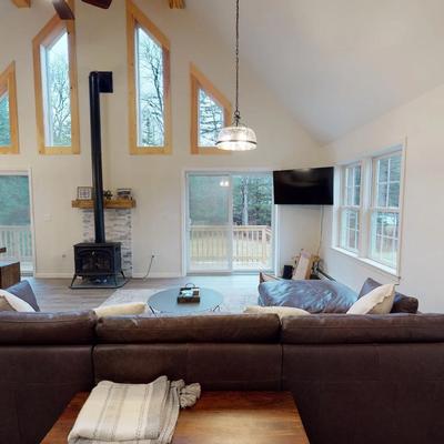 Open living space in The Mendon House.