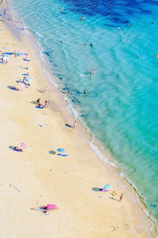 Drone shot of beach