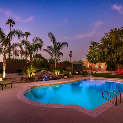 Pool view at Pickleball in Paradise.