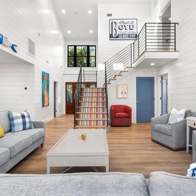 Interior view of the living space in a Kiawah Island vacation rental.