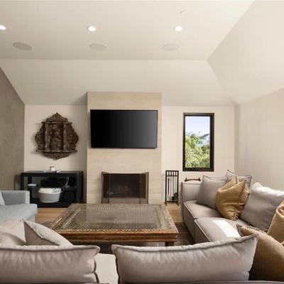 Living room with fireplace