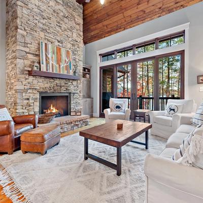 Living room in an Asheville area vacation rental.