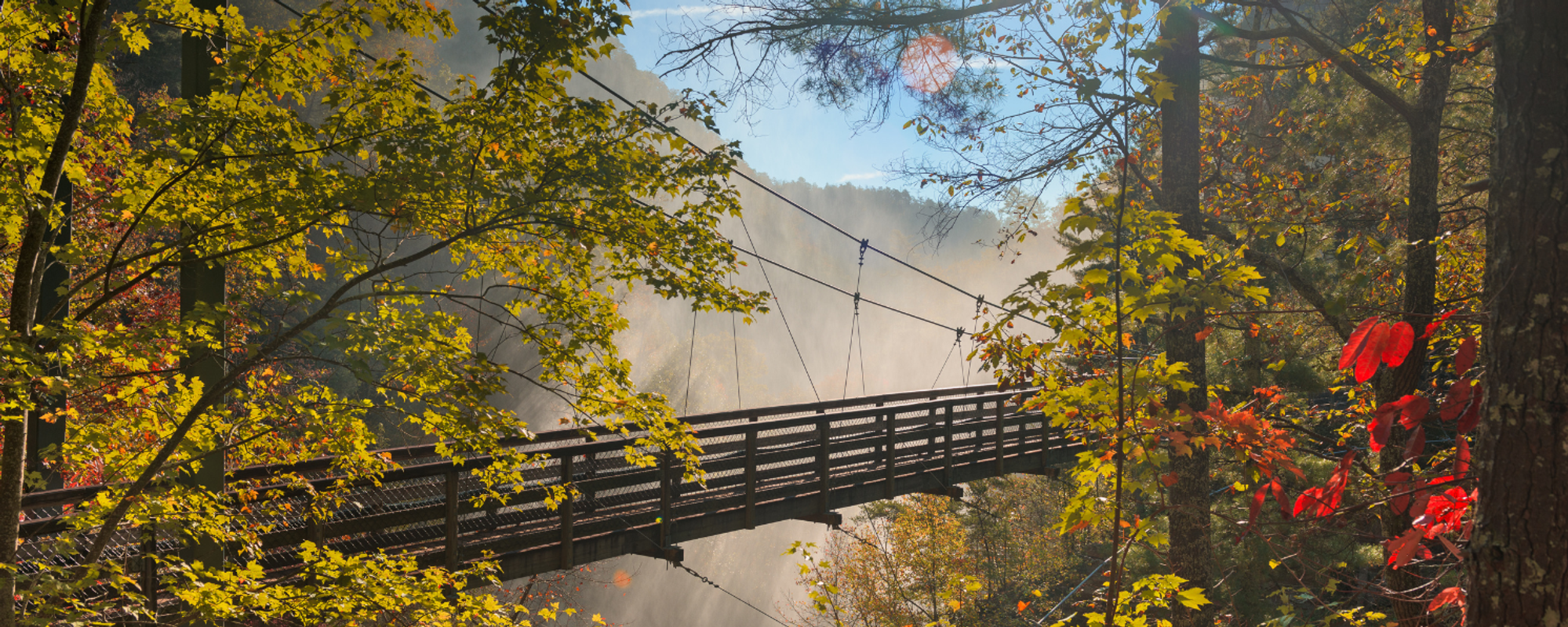 View of Bridge over Tallulah Falls in Georgia 