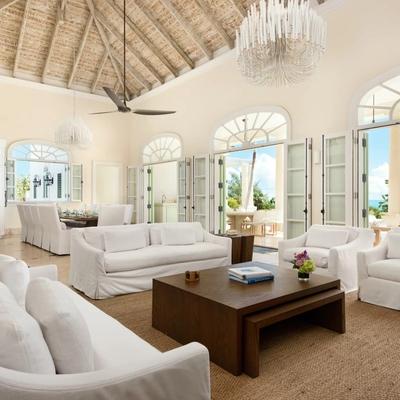 Living room with ocean views.