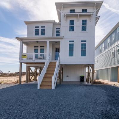 Exterior view of a Holden Beach vacation rental.