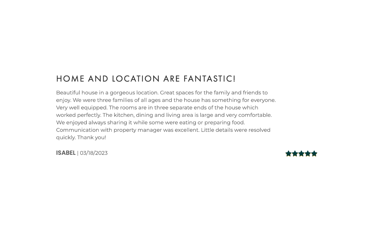 Adobe at Twilight Moon review talking about how the home and location are both fantastic and that it was very well equipped