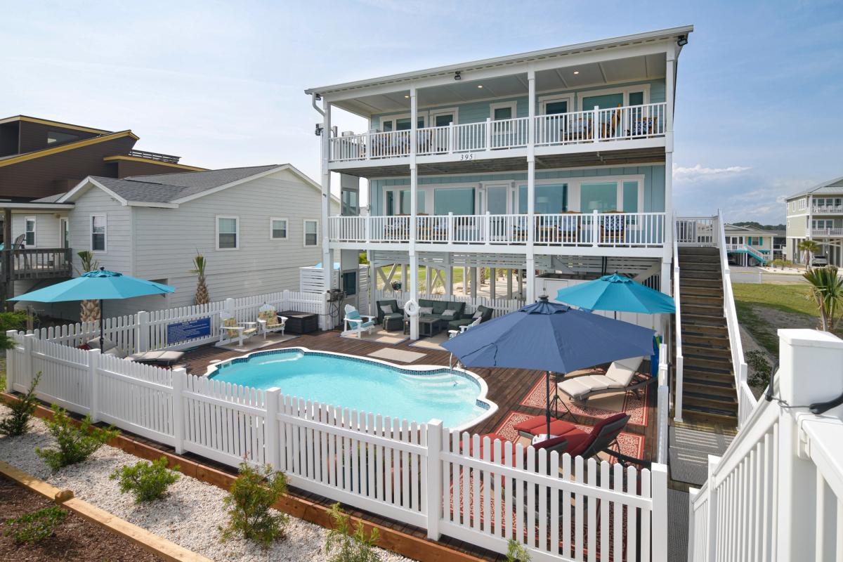 Exterior view of the private pool.