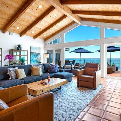 Living room with ocean views.