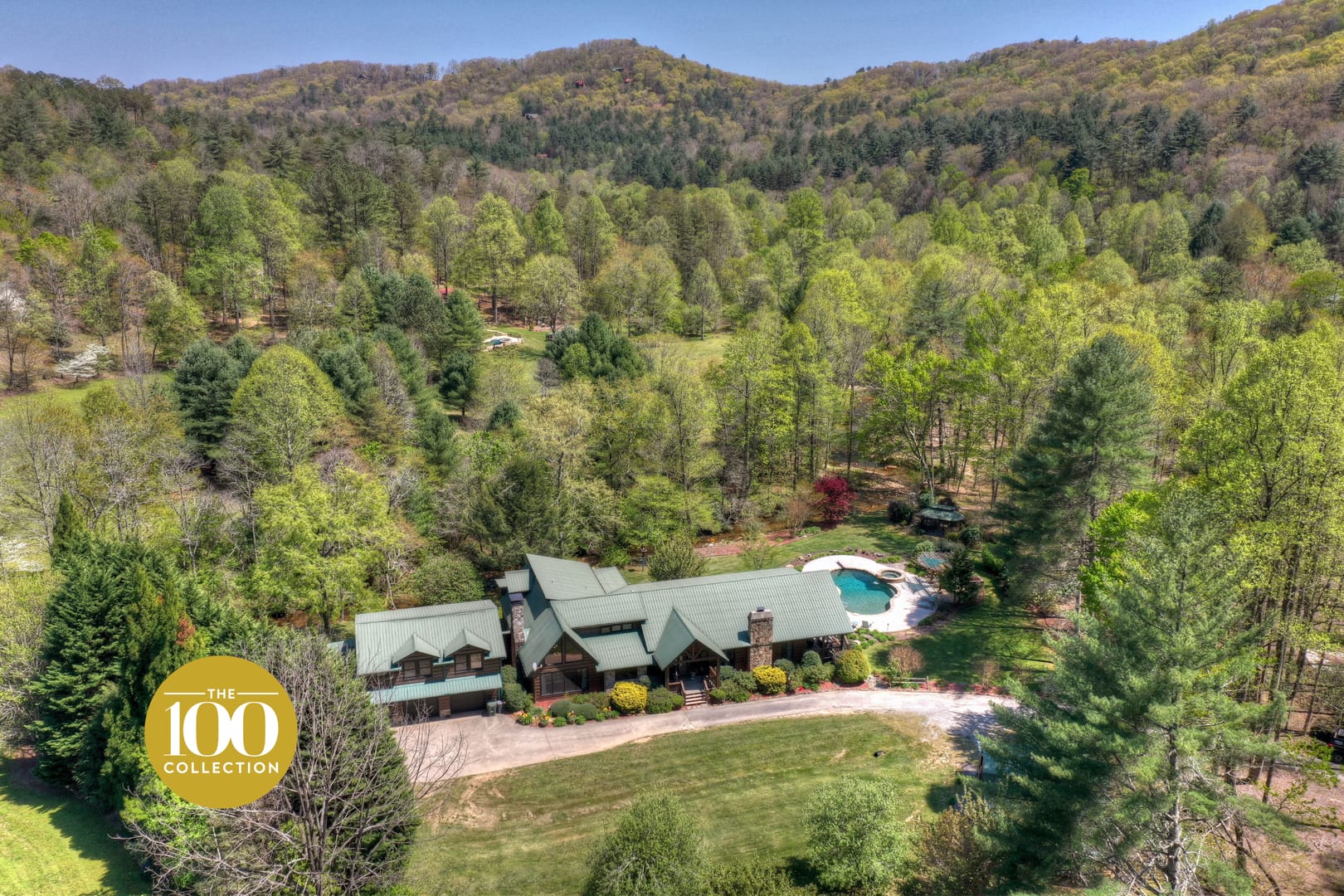 mountain cabin with swimming pool
